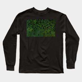 Mathematical shapes triangles and green marble Long Sleeve T-Shirt